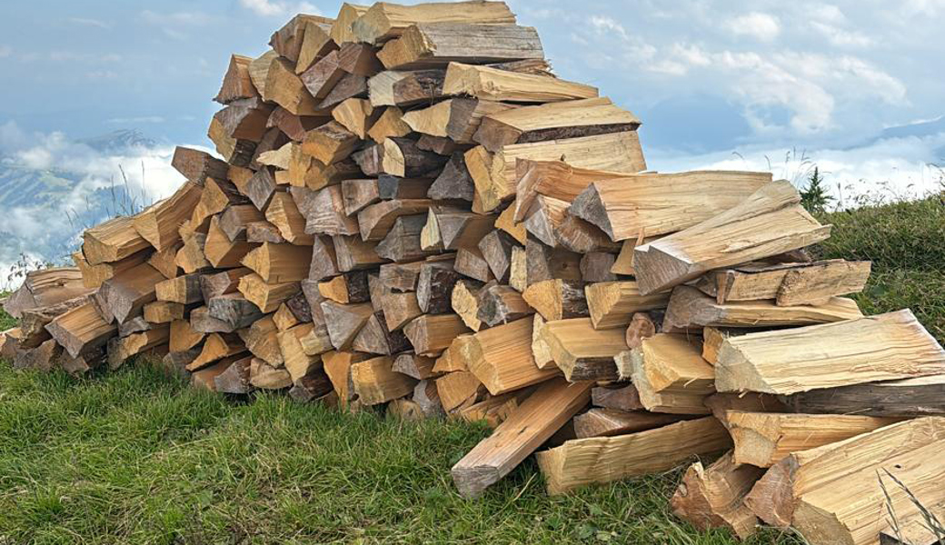 Holz für das Höhenfeuer auf dem Schibenstoll.