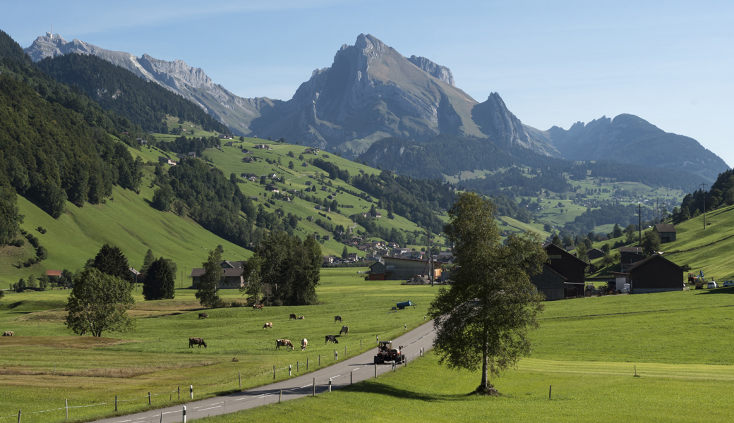 Die Gemeinde unter dem Säntis und dem Schafberg sucht eine neue Person für das Gemeindepräsidium: Blick von Starkenbach nach Wildhaus.