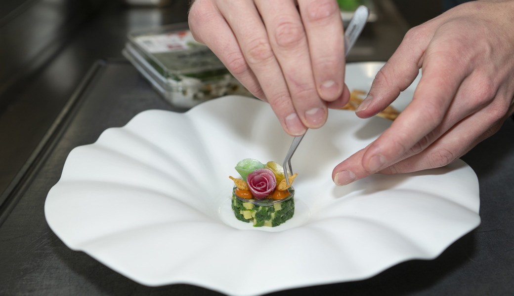 Die St.Galler Rose ist ein «Signature Dish» vom Gourmet Einstein in St.Gallen. Das Restaurant bleibt mit 18 Punkten im aktuellen «Gault-Millau» konstant in der Wertung.