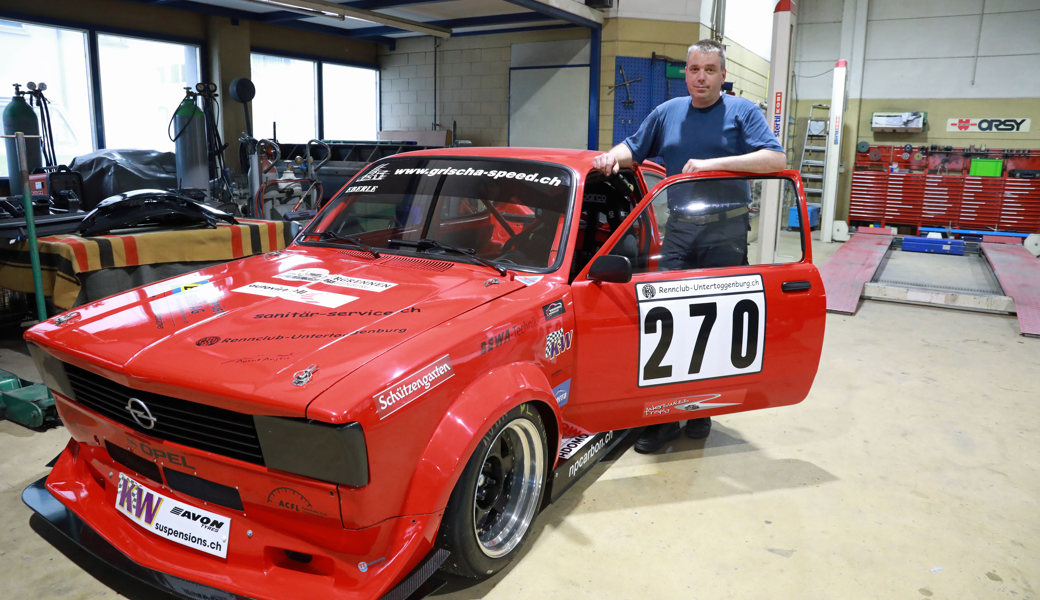 Seit 14 Jahren ein starkes Team, das in jedem Rennen für einen Podestplatz gut ist: Harry Eberle aus Buchs mit seinem Opel Kadett C.