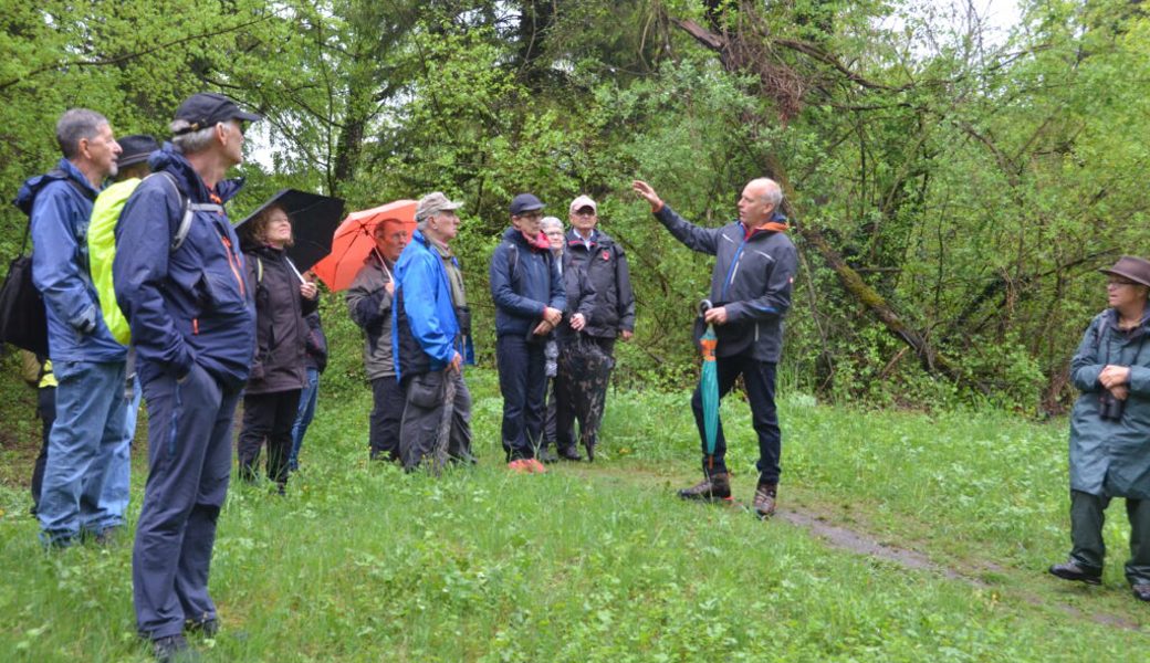  Landwirt Heinz Müller aus Weite (Zweiter von rechts) erläutert das Zusammenspiel der Kultur- und Ökoflächen. Bilder: Katharina Rutz