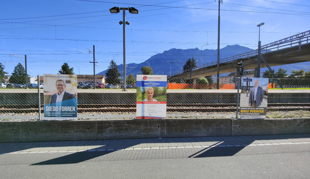  Drei Kandidaten für das Stadtpräsidium Buchs: Die SVP empfiehlt Rolf Pfeiffer. 