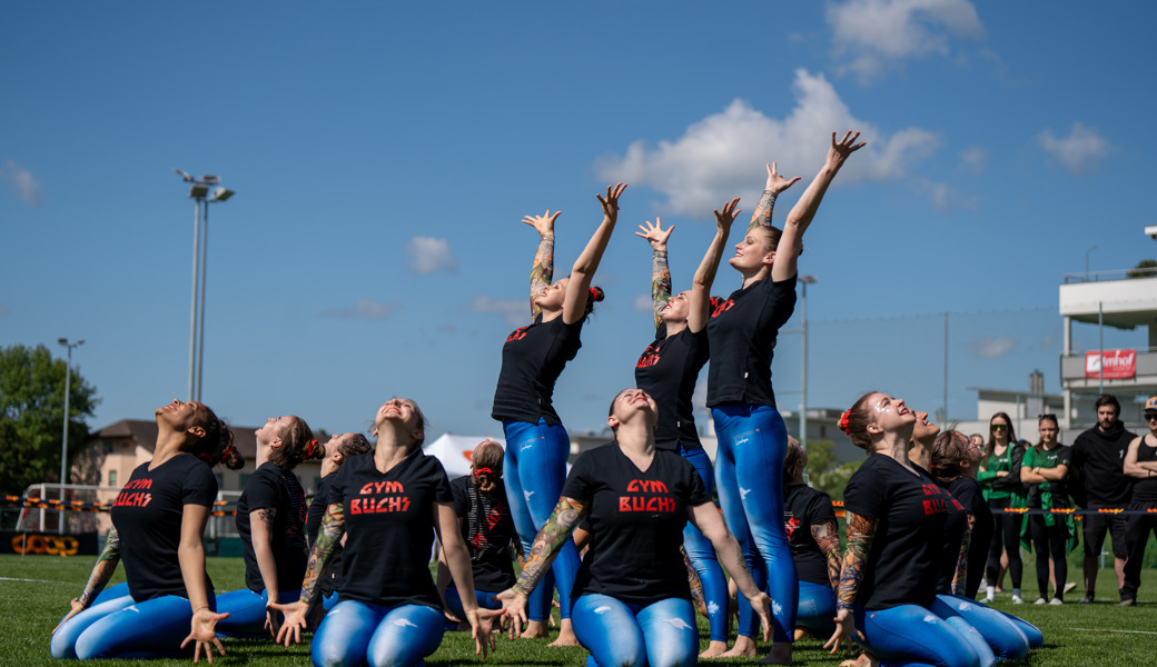 Ausdrucksstark und nahezu fehlerfrei geturnt: Das Gymnastikteam des TV Buchs sicherte sich am Leuberg-Cup mit der Note 9,85 Platz eins. 